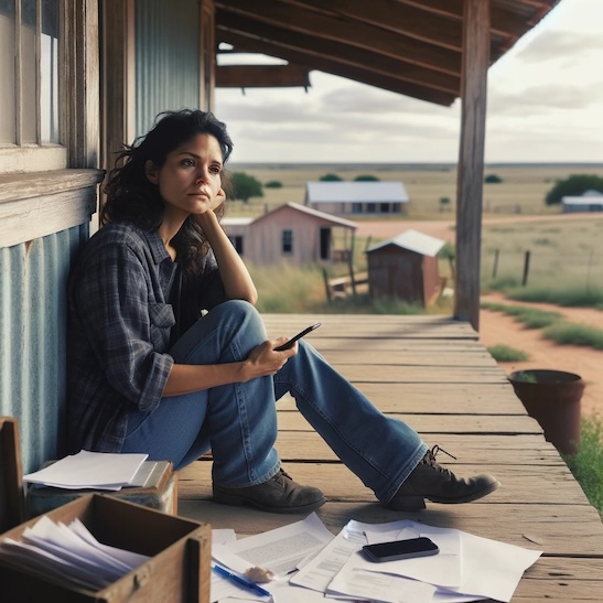 woman sitting on porch in texas showcasing the difficulty of accessing mental health treatment in texas